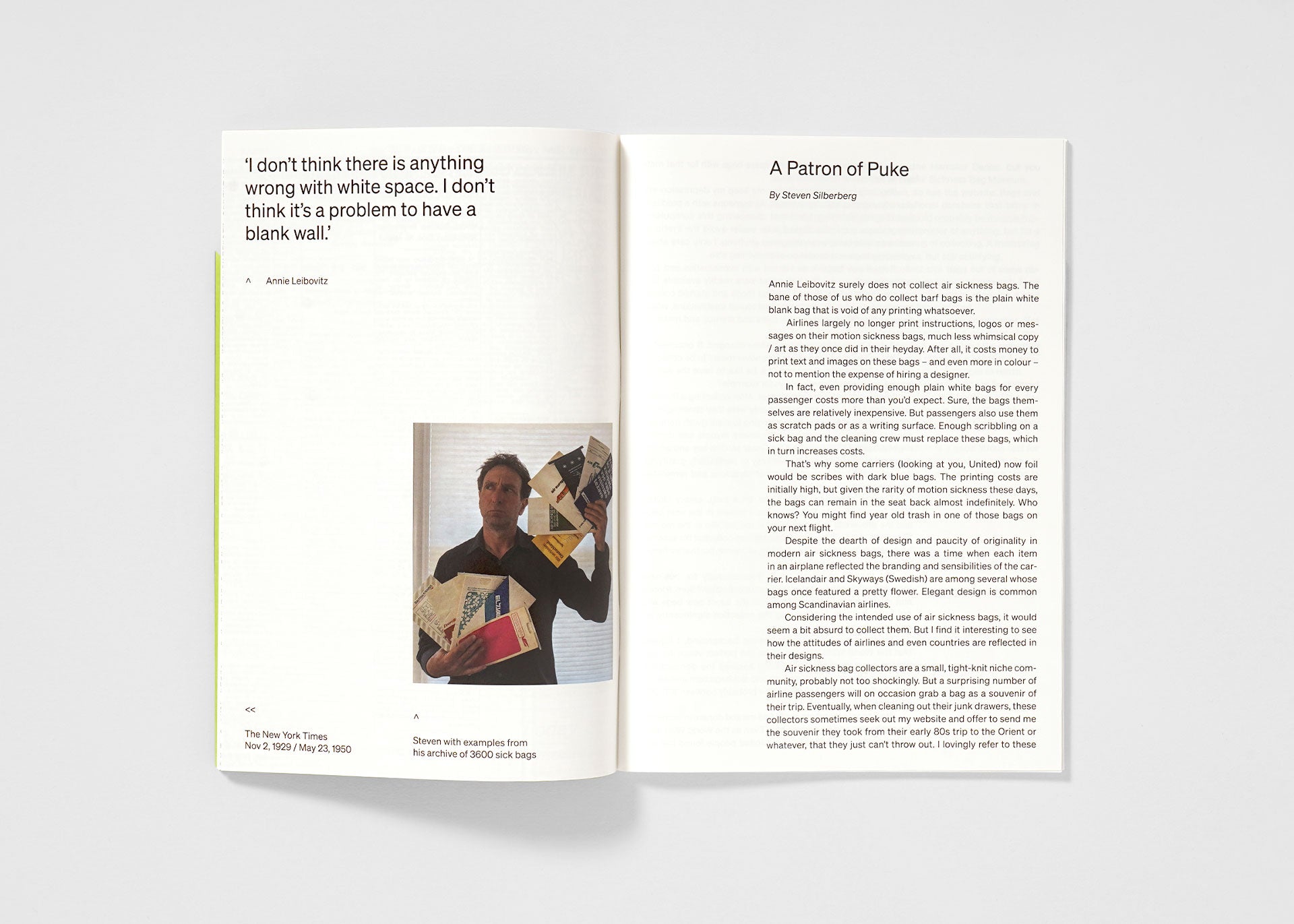 To Have & To Hold — Issue 3: Sick Bags